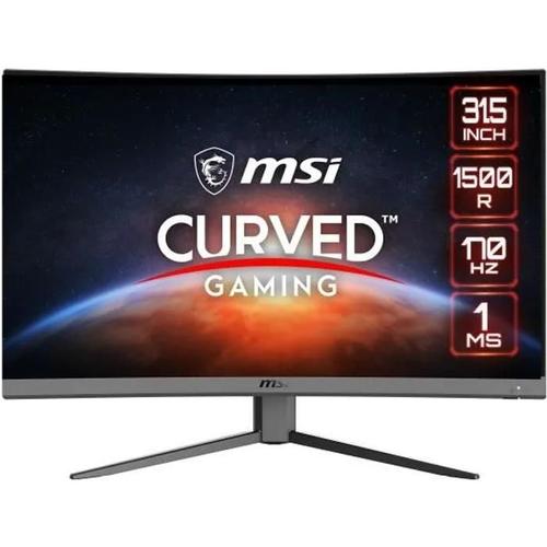 MSI Optix G32CQ4 E2 - Écran LED - jeux - incurvé - 31.5" - 2560 x 1440 WQHD @ 170 Hz - VA - 250 cd/m² - 3000:1 - 1 ms - 2xHDMI, DisplayPort - noir