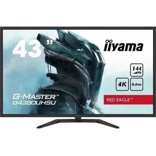 iiyama G-MASTER Red Eagle G4380UHSU-B1 - Écran LED - 43" (42.5" visualisable) - 3840 x 2160 4K UHD (2160p) @ 144 Hz - VA - 550 cd/m² - 4000:1 - HDR400 - 0.4 ms - 2xHDMI, 2xDisplayPort -...