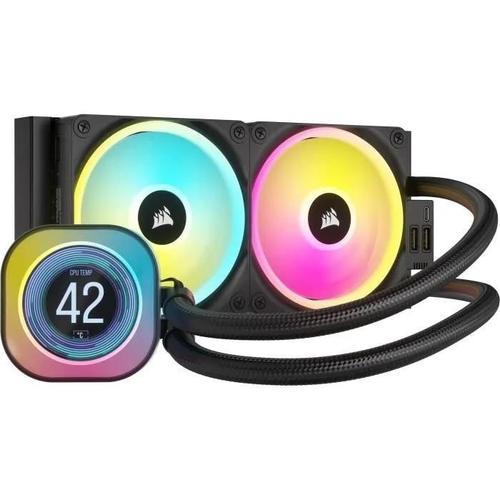 Icue Link H100i Lcd Liquid Cpu Cooler (schwarz)