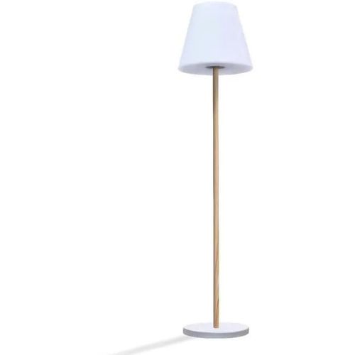 Lampe De Table Solaire Standy Mini Wood Solar Blanc Bambou H25cm