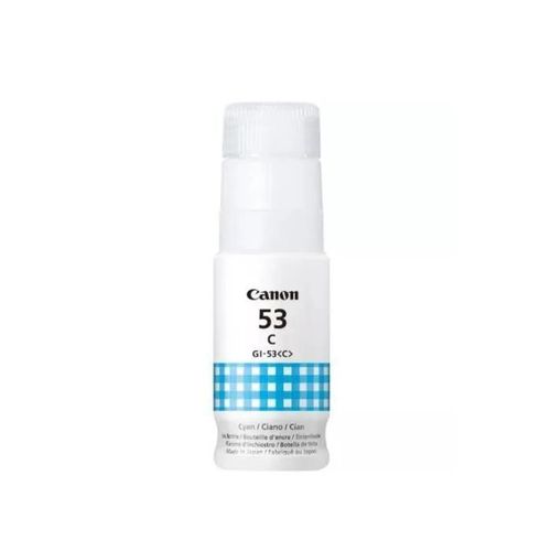 Bouteille d'encre Canon GI-53C - Cyan - Compatibilité PIXMA G650 et G550 - (4673C001)