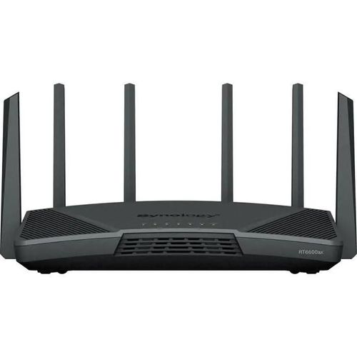 Synology RT6600AX - Routeur sans fil commutateur 4 ports - 1GbE, 2.5GbE - ports WAN : 2 - Wi-Fi 6 - Tri-bande