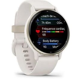 Montre Connectée Gps Garmin Vivoactive 5 - Ivoire Avec Bracelet Silicone Ivoire