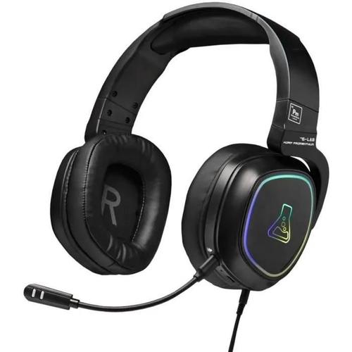 Casque Gamer Sans Fil The G-Lab Korp Promenthium - Microphone - Rgb - Pc/Ps4/Xbox One - Noir