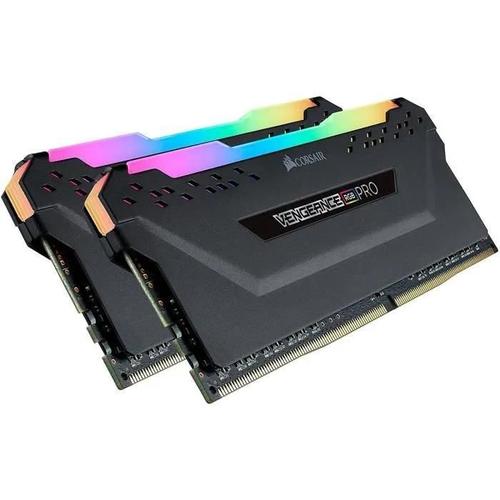 CORSAIR Vengeance RGB PRO - DDR4 - kit - 32 Go: 2 x 16 Go - DIMM 288 broches - 3200 MHz / PC4-25600 - CL16 - 1.35 V - mémoire sans tampon - non ECC - noir