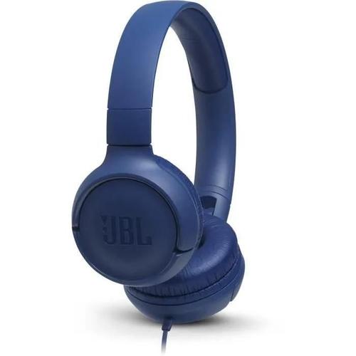 JBL TUNE 500 - Écouteurs avec micro - sur-oreille - filaire - jack 3,5mm - bleu