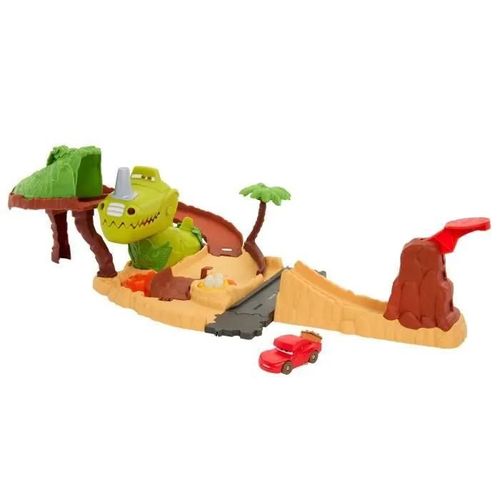 Disney Pixar Cars - Coffret Parc Du Dino Cars - Sur La Route De Disney - Petite Voiture - 4 Ans Et +