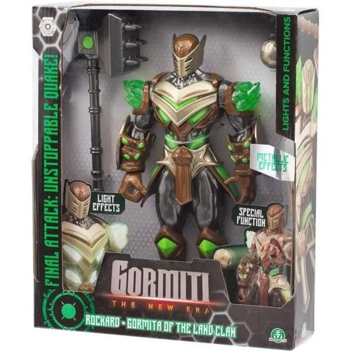 Live Action Gormiti - Figurine Articulée De 27 Cm Gormiti Avec Attaque Lumineuse - Terre