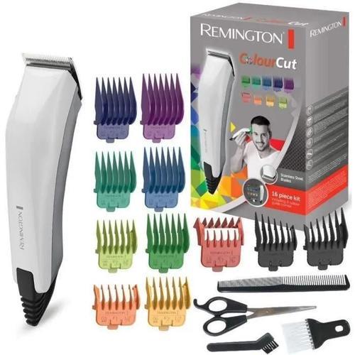 Tondeuse Cheveux Homme Color Cut - Remington - Hc5035 - Lames Acier Inoxydable Auto-Affûtées - 11 Sabots