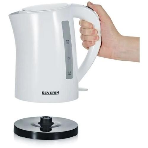 SEVERIN WK 3494 - Bouilloire - 1.5 litres - 2.2 kWatt - blanc/noir