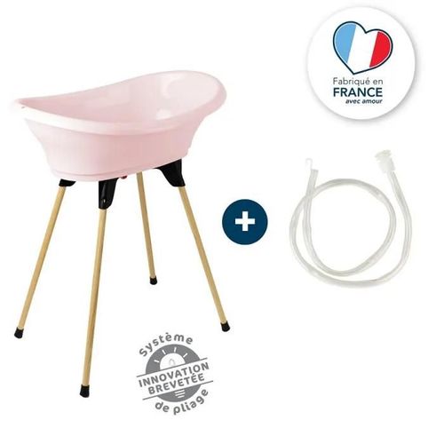 Thermobaby Kit Baignoire Vasco Rose Poudr? : Baignoire + Pieds + Tuyau De Vidange