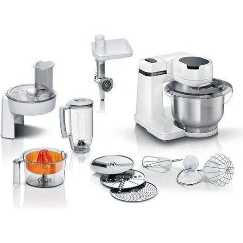 bosch - robot pâtissier multifonction 3.8l 700w blanc - mums2ew40