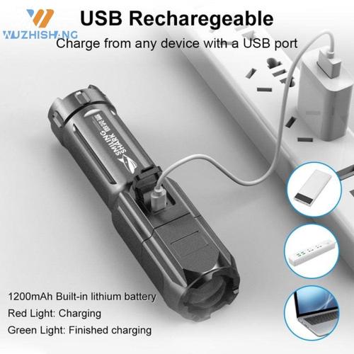 Lampe de Poche Ultra Puissante, USB-C Rechargeable 100000 Lumens
