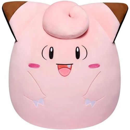Peluche - Bandai - Pokémon - Squishmallows 50 Cm - Mélofée (Clefairy) - Grande Peluche Ultra-Douce - Licence Officielle Pokémon