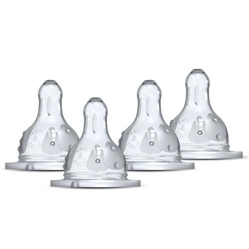 Lot De 4 Tétines Rondes Dodie Initiation - Débit 3