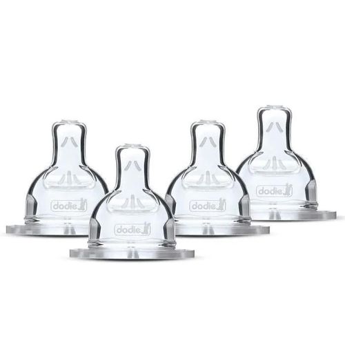 Lot De 4 Tétines Plates Dodie Sensation - Débit 5