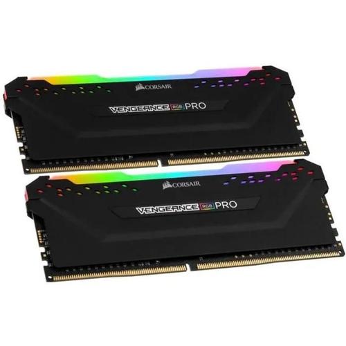 CORSAIR Vengeance RGB PRO - DDR4 - kit - 32 Go: 2 x 16 Go - DIMM 288 broches - 3600 MHz / PC4-28800 - CL18 - 1.35 V - mémoire sans tampon - non ECC - noir