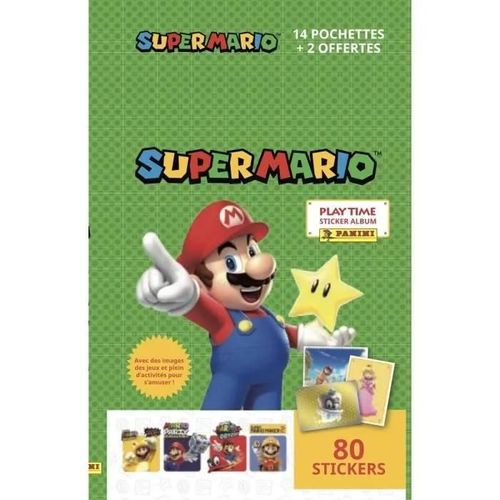 Stickers Super Mario Stickers, Blister 14 + 2 Pochettes