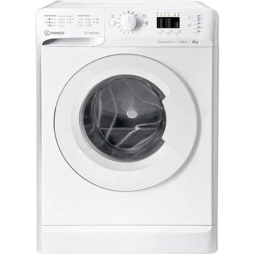 LAVE-LINGE HUBLOT INDESIT MTWA81295WEU MYTIME - 8 KG - INDUCTION - L60CM - 1200 TRS/MIN - CLASSE B - BLANC