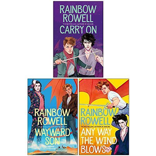 Simon Snow Series 3 Books Collection Set By Rainbow Rowell (Carry On, Wayward Son, Any Way The Wind Blows)