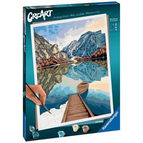 Peinture Par Numéros Ravensburger Creart Grand Format 30x40 Cm Lake Views