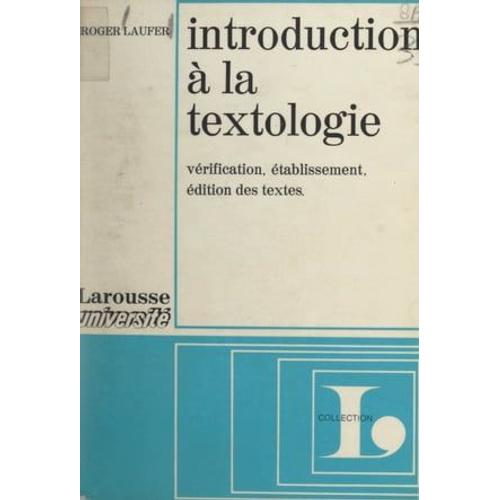 Introduction À La Textologie