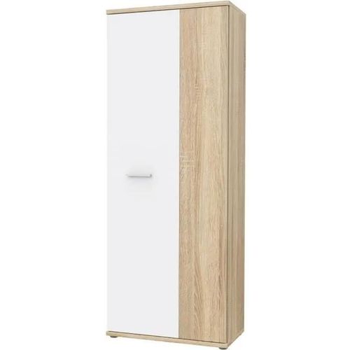Armoire A Chaussures Style Contemporain Décor Chene Sonoma Et Blanc Mat - L 69 Cm