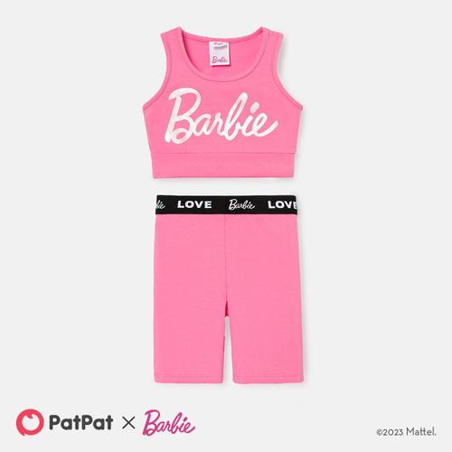 Barbie 2pcs Enfant En Bas Âge , Enfant Fille Coton Débardeur Et Short Ensemble