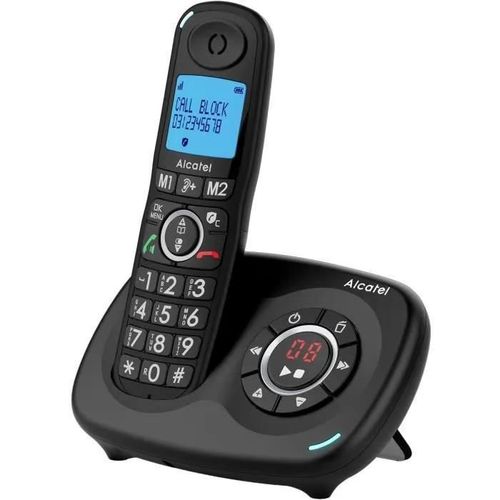 Alcatel XL595B Voice - Téléphone sans fil - système de répondeur avec ID d'appelant - (conférence) à trois capacité d'appel - noir
