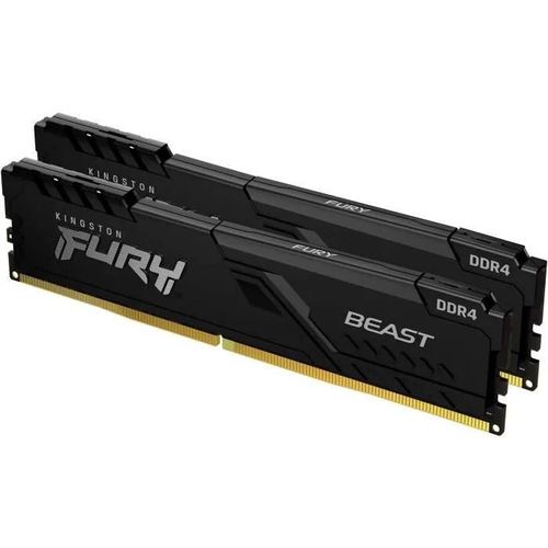 Kingston FURY Beast - DDR4 - kit - 32 Go: 2 x 16 Go - DIMM 288 broches - 3200 MHz / PC4-25600 - CL16 - 1.35 V - mémoire sans tampon - non ECC - noir