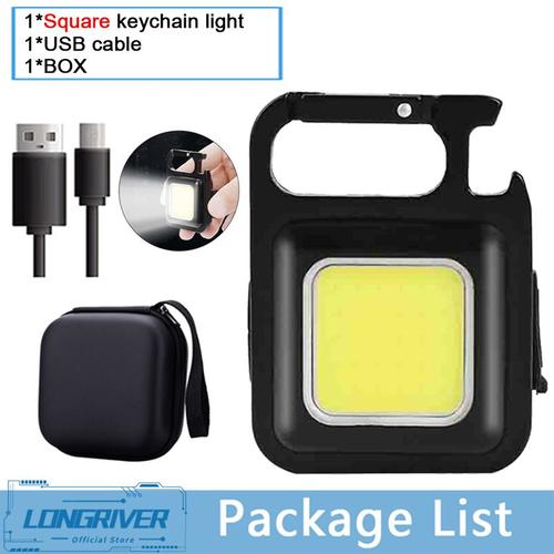 2 PCS Mini lampe de Travail d'inspection LED Rechargeable COB Portable  Petites Porte Porte-clés