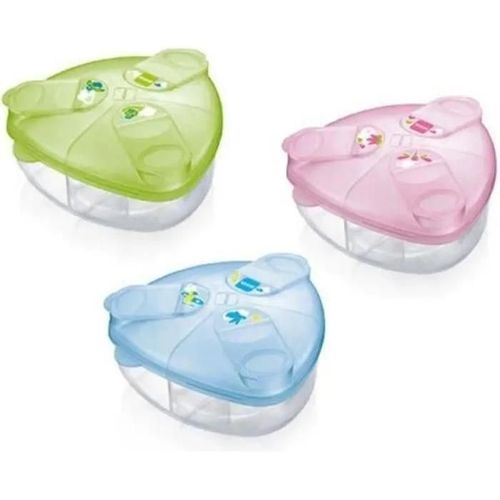 Boite Doseuse De Lait 3 Compartiments - Bleu - Mam