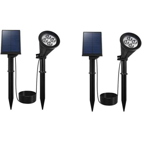 Spot Solaire Spiky Away W34 Noir Plastique H42cm