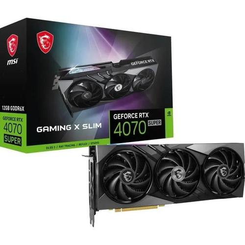 Carte graphique MSI GeForce RTX 4070 SUPER 12G GAMING X SLIM (912-V513-619)