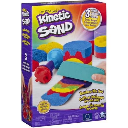 Kinetic Sand Coffret Arc-En-Ciel 390 G + 6 Accessoires Kinetic Sand