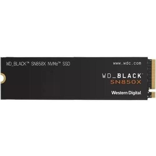 WD_BLACK SN850X WDS200T2XHE - SSD - chiffré - 2 To - interne - M.2 2280 - PCIe 4.0 x4 (NVMe) - TCG Opal Encryption 2.01 - dissipateur de chaleur intégré