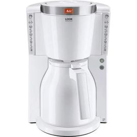 Melitta 101111 Cafetière filtre Look Therm Selection- verseuse isotherme- AromaSelector- système anti-goutte- détartrage- Blanc