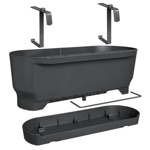 Balconnière Elho Greenville Easy Balcony Noir - Longueur 52 Cm