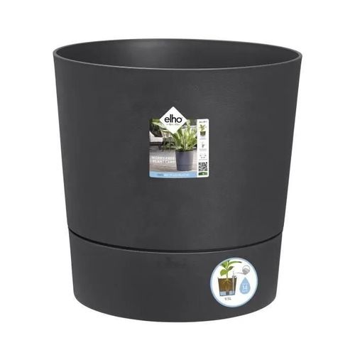 Pot De Fleurs Rond Extérieur/Intérieur Ø 43 Cm Elho Aqua Care Greensense Gris Charbon