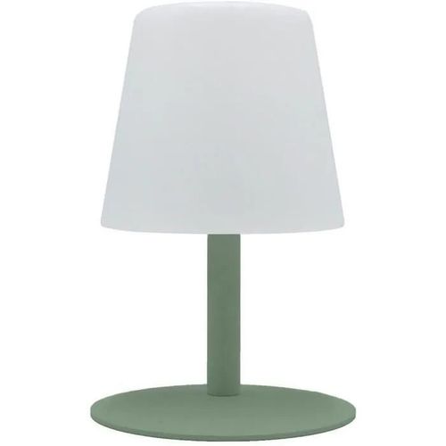 Lampe De Table Sans Fil Led Standy Mini Vert Acier H25cm
