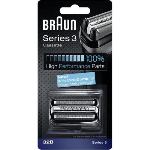 Tête de rasoir BRAUN Cassette 32B series 3 noir