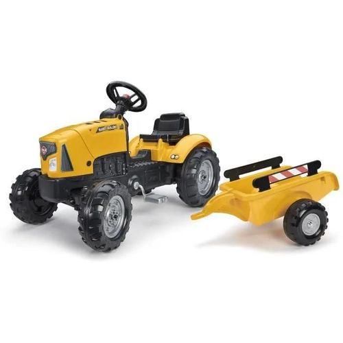 Tracteur A Pédales Falk Superbuilder - Capot Ouvrant Et Remorque - De 2 A 5 Ans