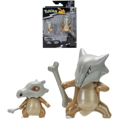 Pokémon - Pack Évolution Osselait (5 Cm) & Ossatueur (10 Cm) - Bandai