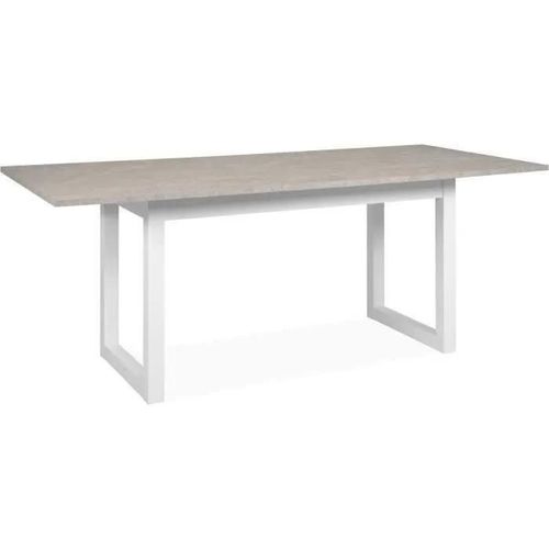 Table À Manger Extensible 8 À 10 Personnes Décor Travertin L160/200 Cm