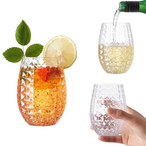 Verres À Vin En Plastique Pour Cocktail De Whisky, Jus De Boisson, Standard, Incassable, Réutilisable, Recyclable, Piscine Extérieure, Pique-Niques De Fête