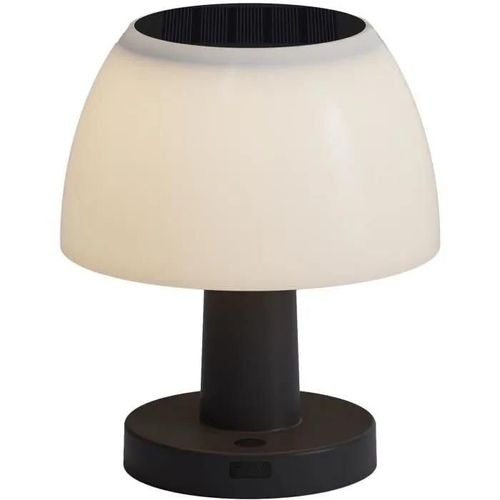 Lampe De Table Solaire Plastique Blanc H13.5 Cm