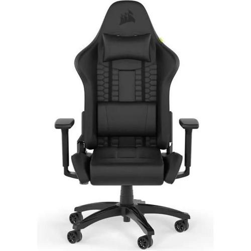 Corsair Tc100 Relaxed - Chaise Bureau Fauteuil Gaming Ergonomique - Accoudoirs Réglables - Noir