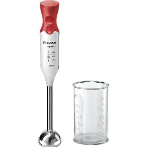 Bosch ErgoMixx MSM64110 - Mixeur à main - 450 Watt - blanc/rouge