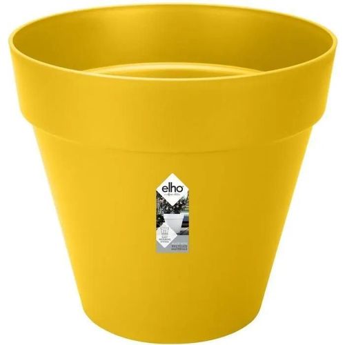 Pot De Fleur Rond Loft Urban Avec Roues - Ø 50 X H.44 Cm - Ocre - Elho