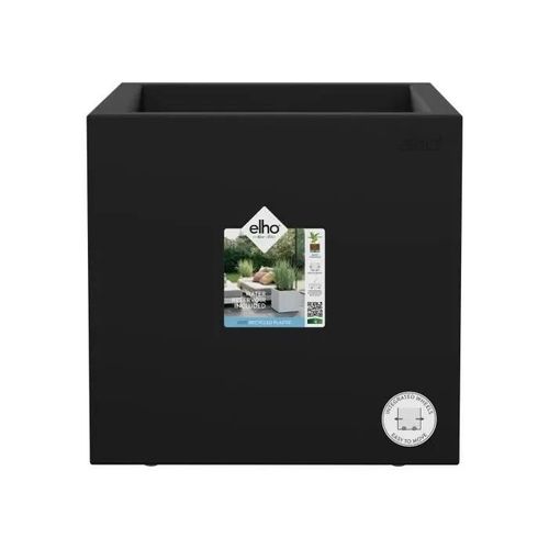 Jardinière Carré En Plastique 40 X 40 Cm Elho Vivo Next Square Noir